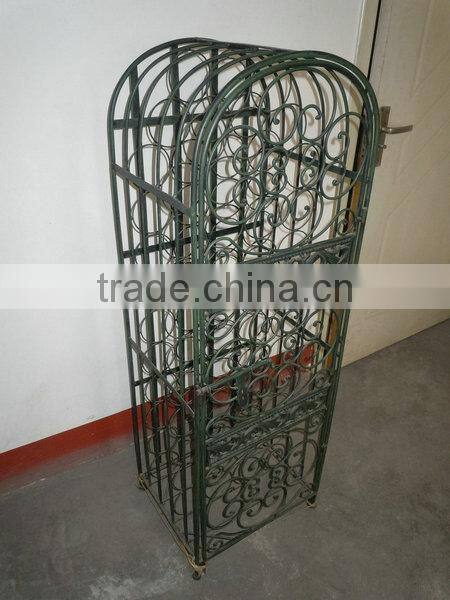 wrought iron wine rack