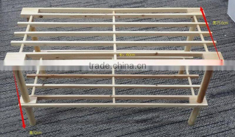 2015 New Design Knocked Down wooden shoe rack