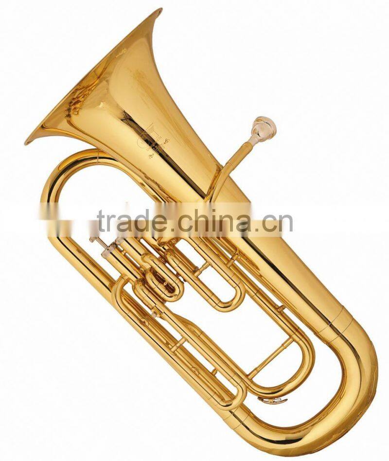 Bb key piston valve gold lacquer baritone
