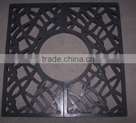 square cast iron tree grate