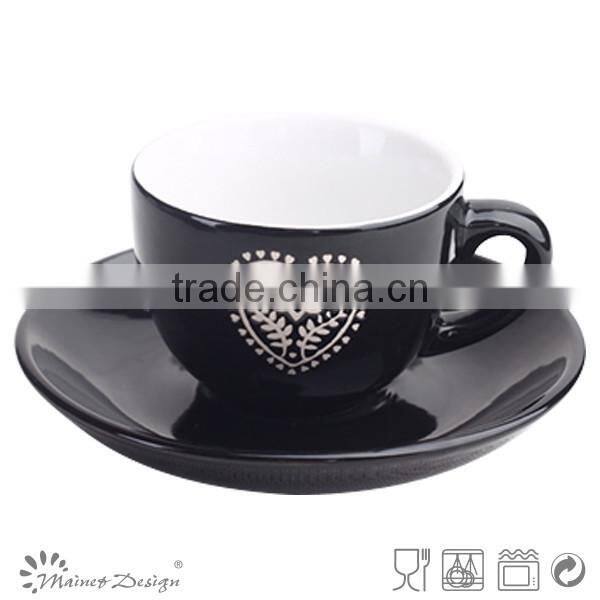 Heart design Personalized tea cups & saucers