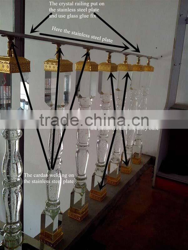 crystal staircase railing for home decoration