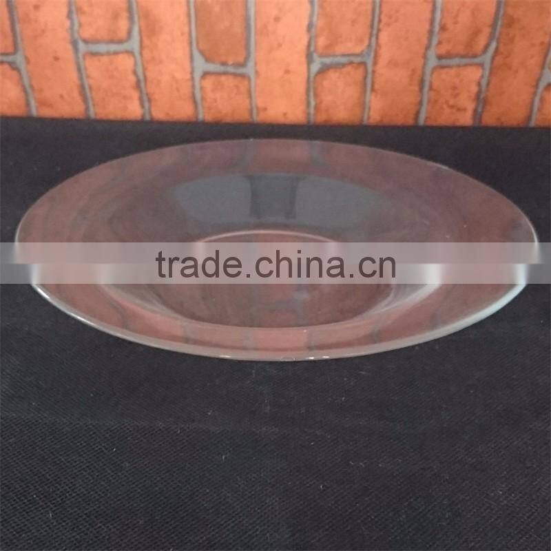 Manufacture Smooth Glass Plate Wholesale Clear Microwave Glass Plate