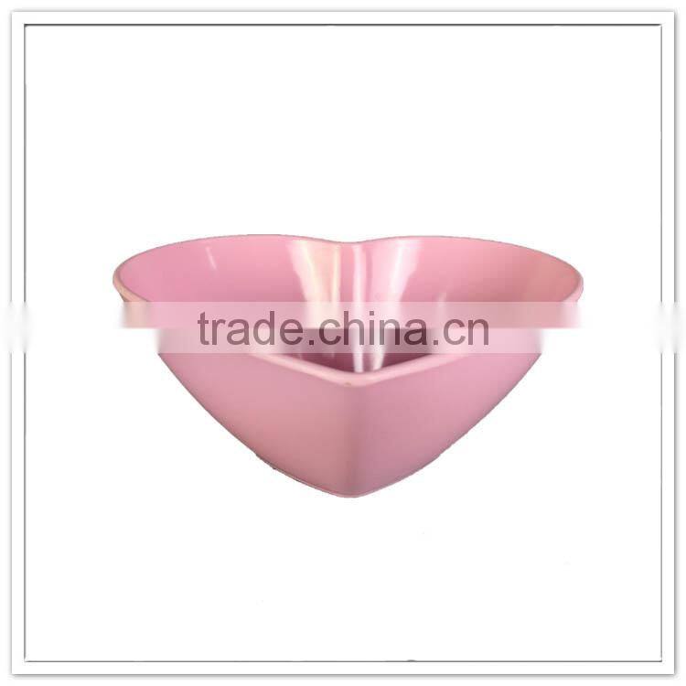 Pink unique shape heart shaped cute melamine ice cream bowl for children
