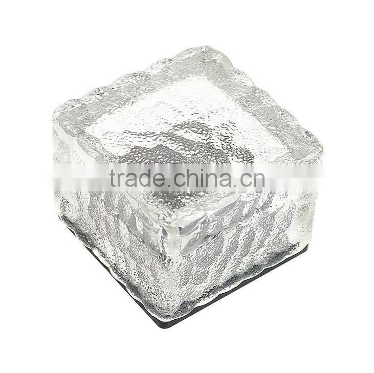 Solar glass ice blocks light Colorful lawn lamp
