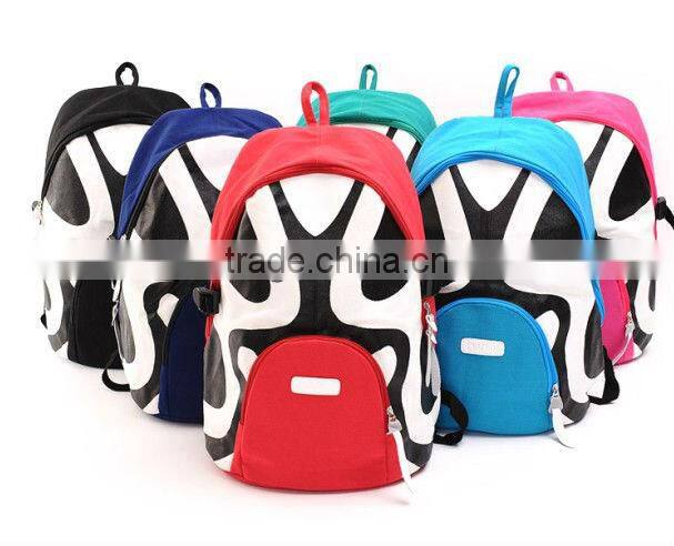 2013 special style school backpack for teen-agers with canvas