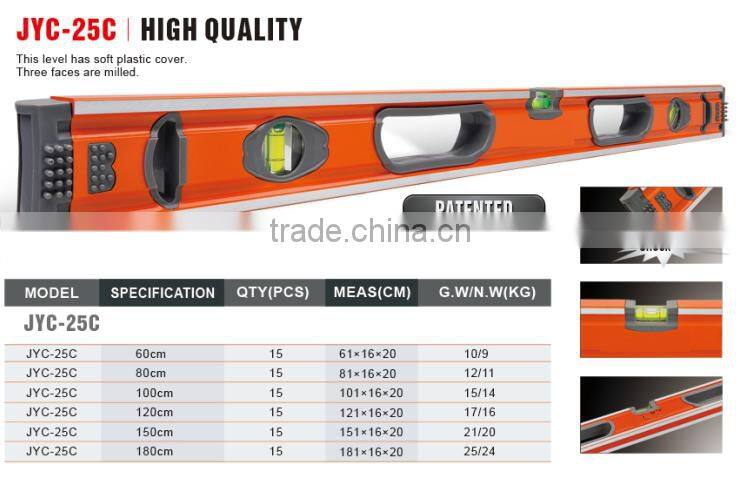 Three vials Aluminum level high quality level shock-absorbing ends level