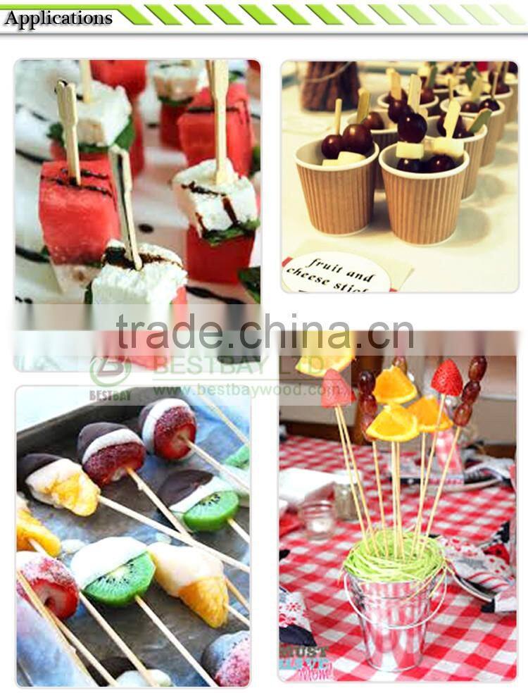 Chistmas party cocktail decoration heart-shaped bamboo skewers,bamboo skewers wholesale