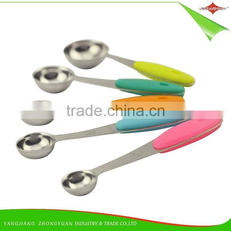 ZY-L2007 High quality stainless steel measuring spoon set of 5