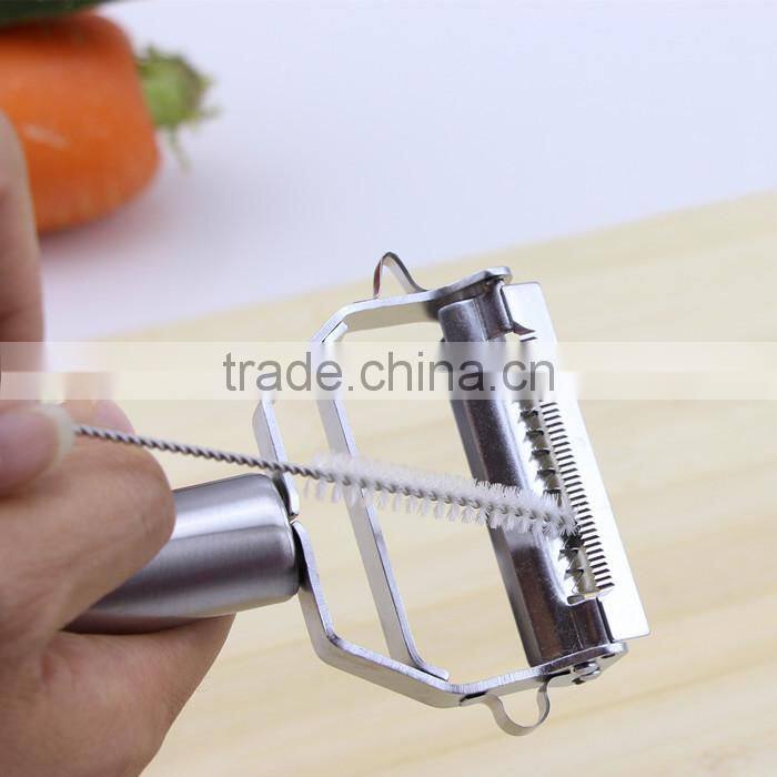 Super Quality Stainless Steel 4 in 1 Function Julienne Peeler with Round Handle