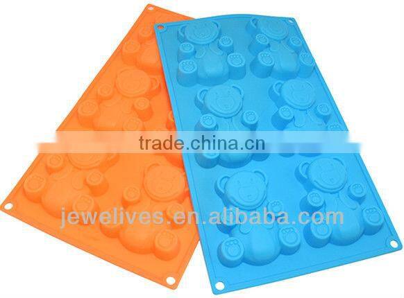 Unique bear shape silicone ice cube tray for Christmas