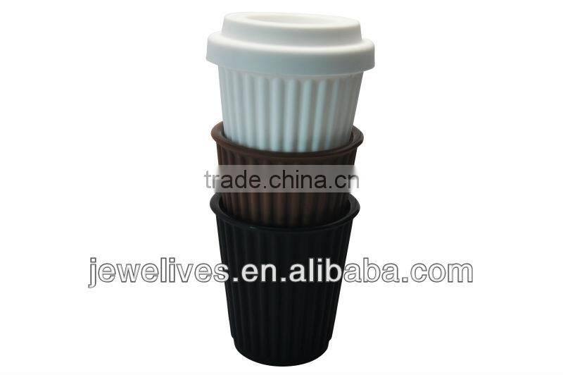 New arrival Reusable Silicone Coffee Cup with Lid