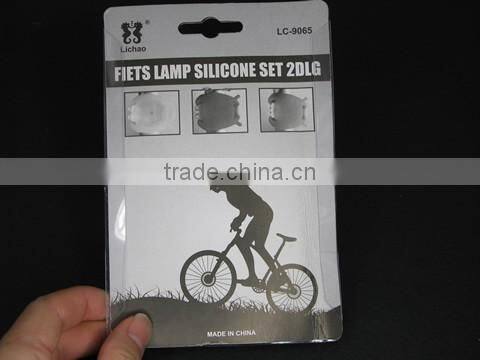 Blue Bicycle Headlight Silicone Bike Light For Safety Travel