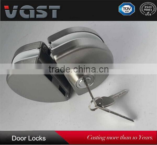 stainless steel tempered glass doors lock for 8-12mm glass