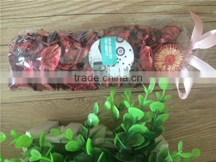 customized colorful scented dried flower in opp bag or organza bag