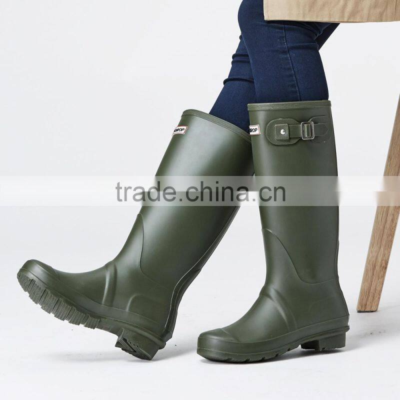 dripdrop waterproof knee high tall europe style slim colorful high quality women gumboots rain boots