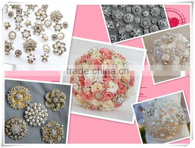 rhinestone beaded blue decorative scarf buckles WCK-850