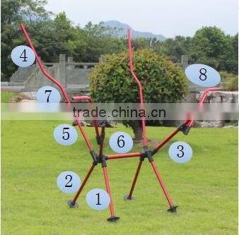 Outdoor personalized back support beach and garden folding chair