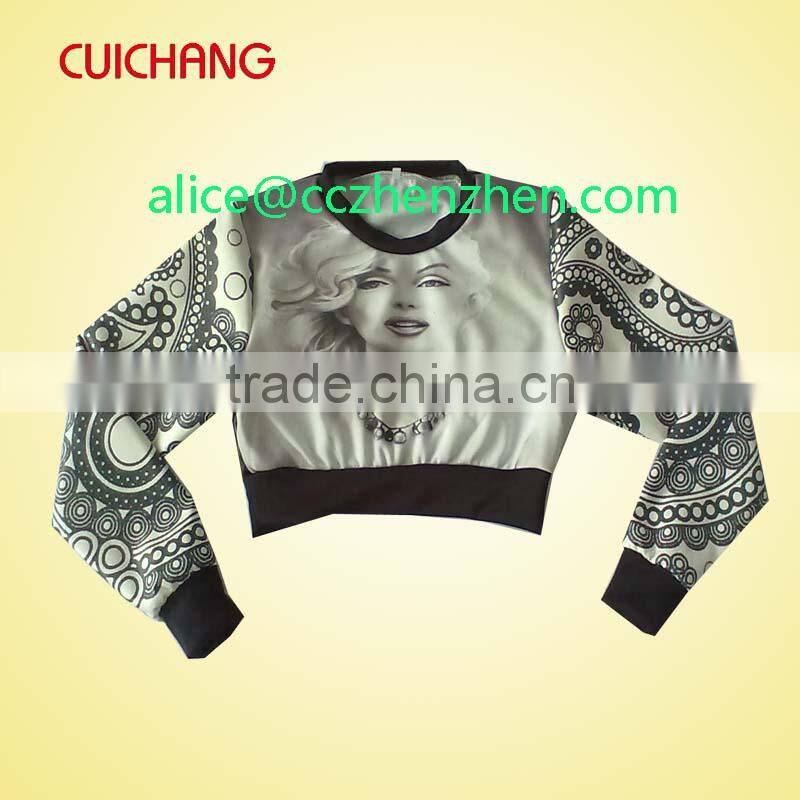 Cropped sweatshirts & crop top pullover hoodie&custom crop hoodies