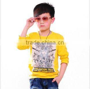 Top quality unique printed boys blue kids t-shirts