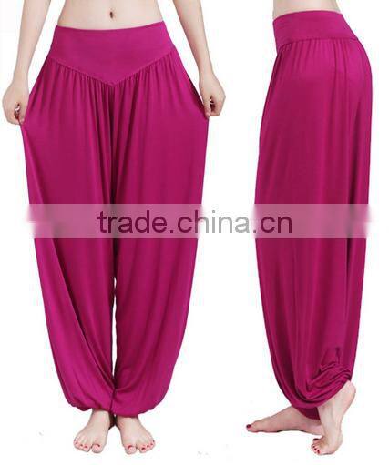 Shuoyang Women's colorful Modal fitness gym yoga pants Wholesale custom bloomers lantern yoga trousers