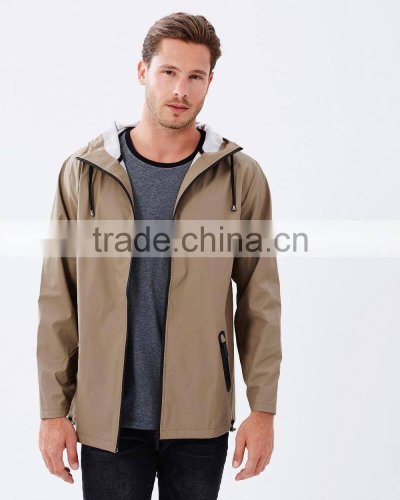 wholesale china high quality unisex drawstring hood wind breaker jacket