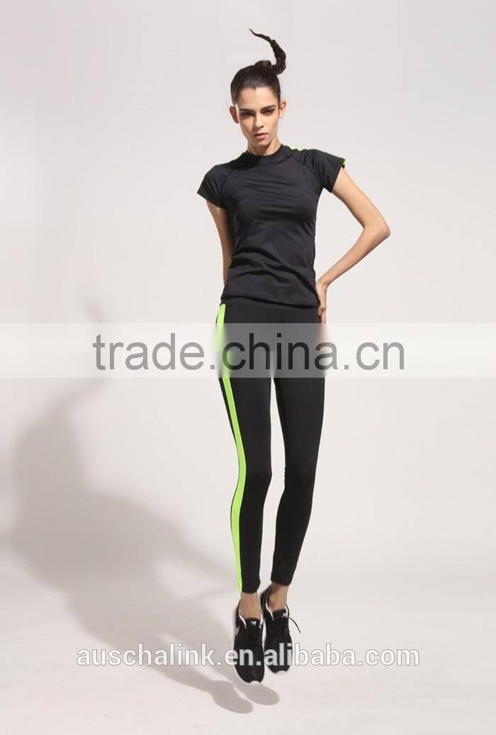 2016 hot sale ladies cheap sport dry fit soft hand feel gym pants