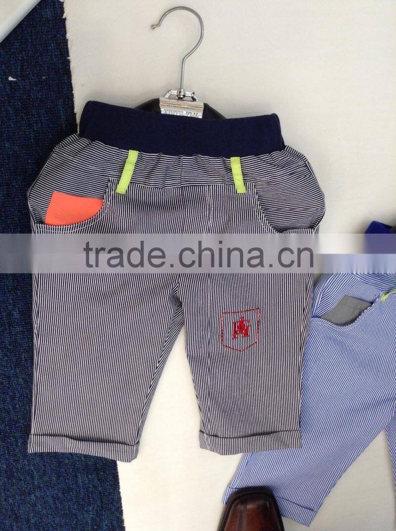 children fashion clothing summer season cotton woven pants Bermuda shorts