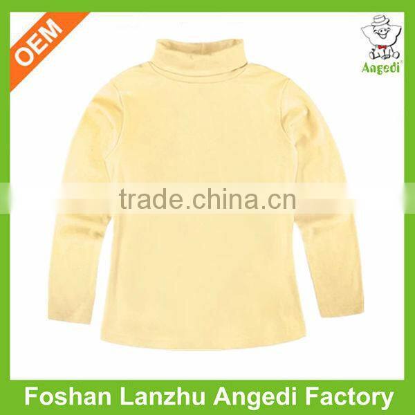 new kids loose fit cotton long sleeve basic turtleneck t shirt wholesale high collar t-shirts