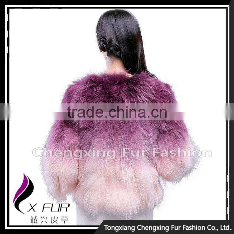 CX-G-A-01B High Fashion Professional Fur Raccoon Fur Coat And Jacket