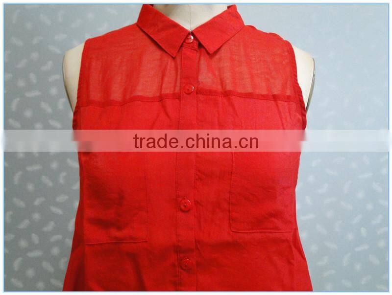 2016 New Ladies Sexy Red Wholesale Tank Top
