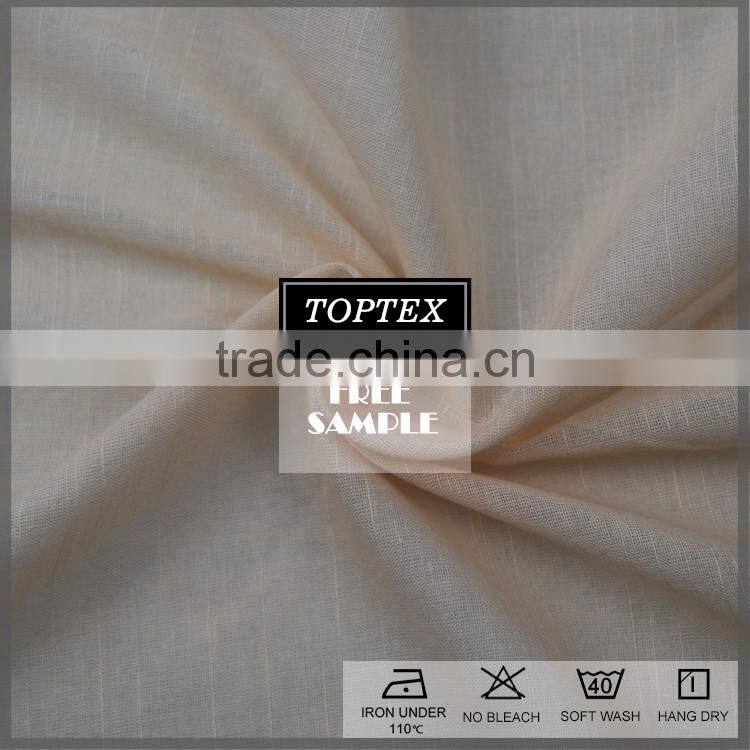 Woven 100% cotton slub voile soild dyed fabric for shirt