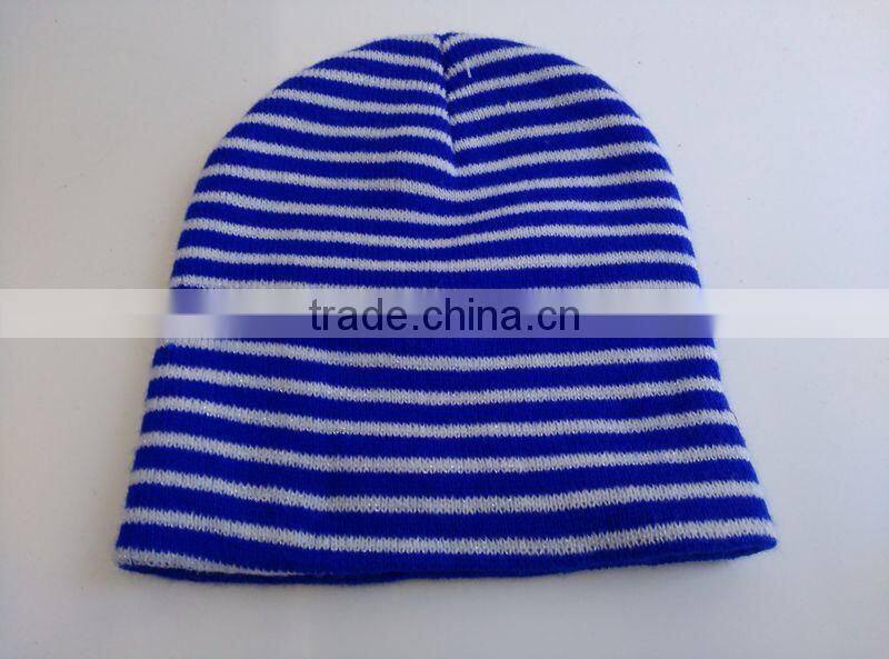 Fashion stripe beanie hat