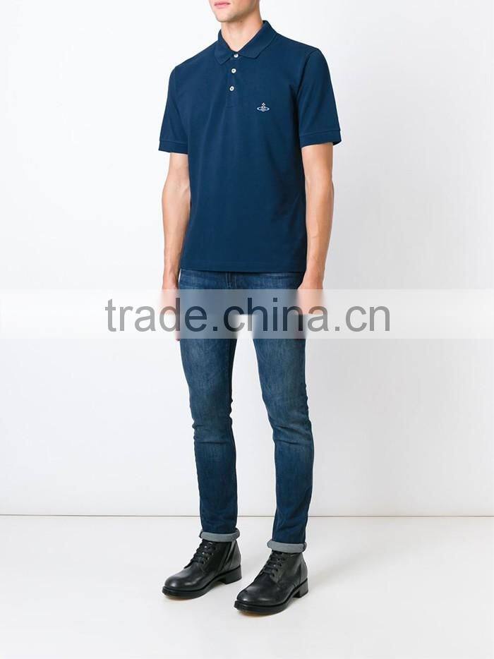 Mens customize embriodery design velvet collar polo shirts on sale