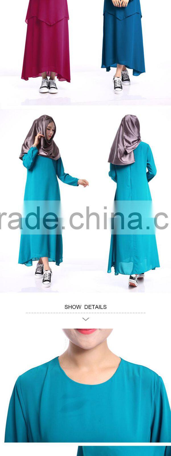 Zakiyyah S30 Wholesale Chromatic clothing formal dress with soft abaya pure burqa for muslim women in various color dubai
