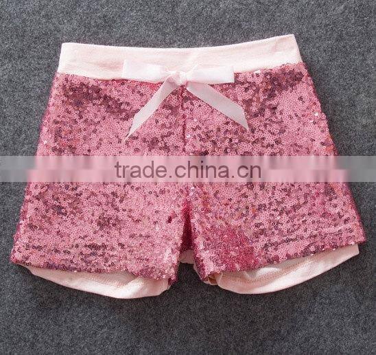 2017 new style baby sequin shorts pink sequin baby shorts wholesale