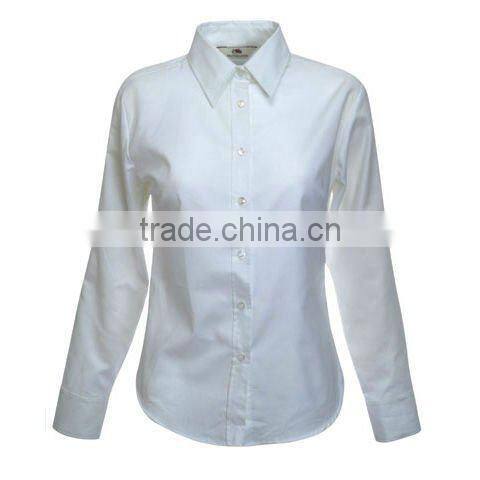 lady fit long sleeve oxford shirt