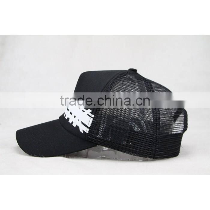custom cotton 6 panel black baseball cap