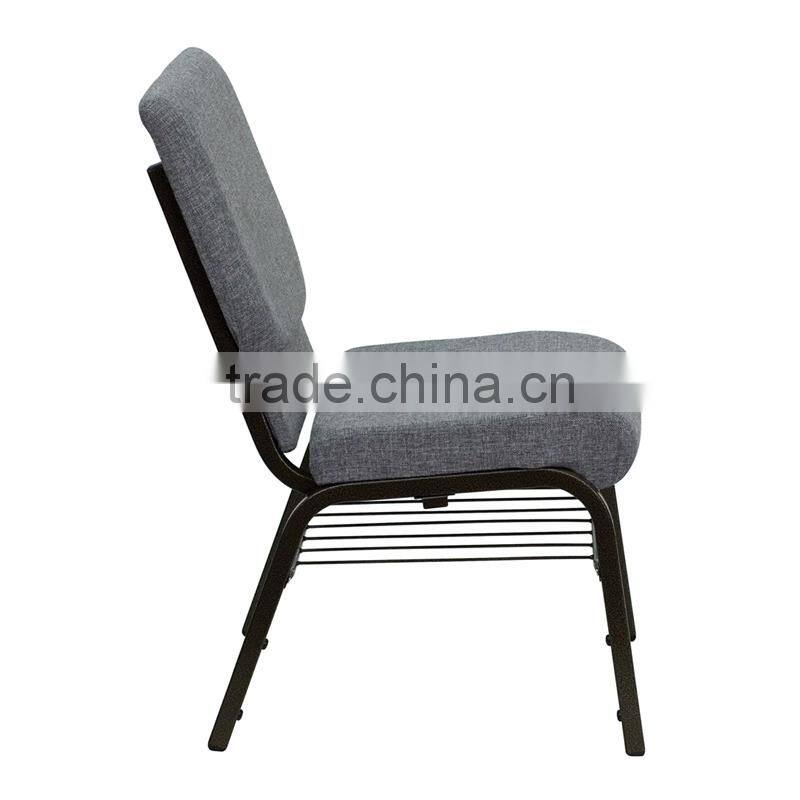 Wholesale Used Hot sell item Stacking Metal Church Chair Steel fabric stacking Waiting Meeting Room conference church chair