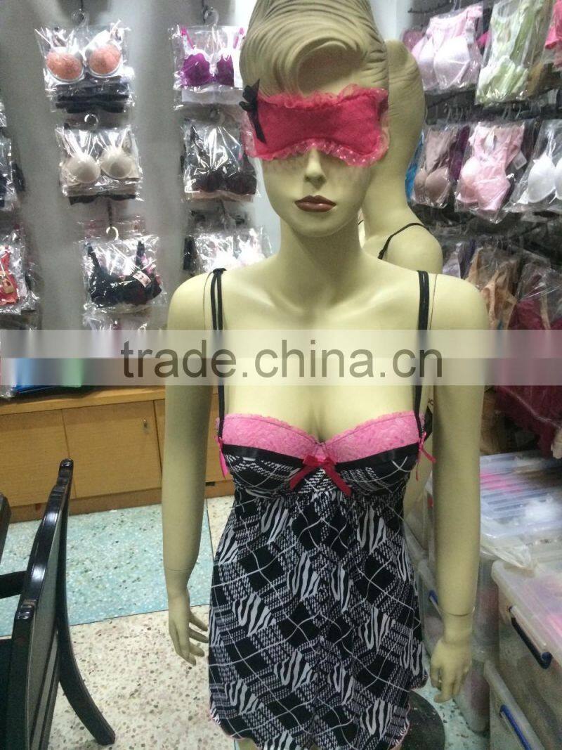 Sexy lingerie Sleep wear without back and pad transparent lace silk with high elasticity www.xxxsex.com