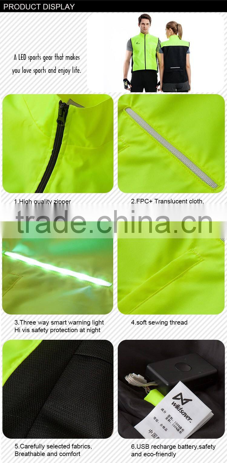 LED Flashing Warning Safety high quality custom sportswear
