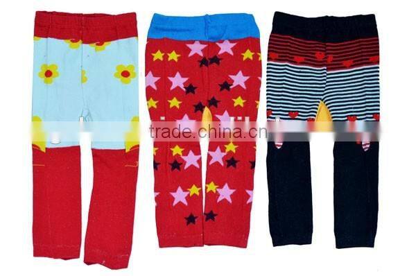 baby combed cotton tights, colorful cotton knit baby tights Baby Pantyhose