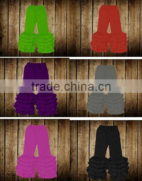 2016 Fashion green fish scale mermaid tail baby girls capri legging mermaid capri pants ruffle for kids