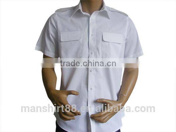 custom men short sleeve aviator or pilot shirt