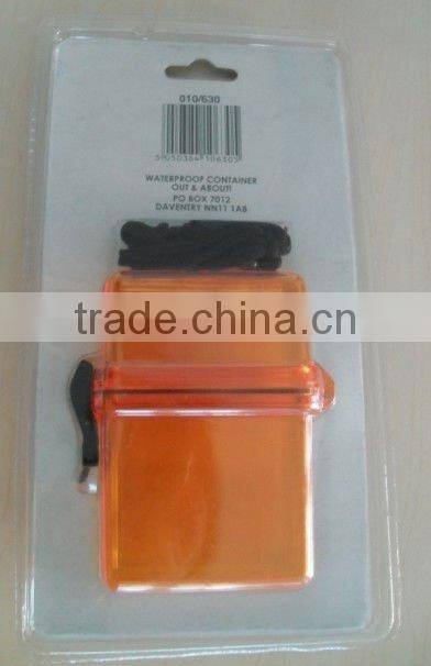 waterproof box with carabiner /Money waterproof containter