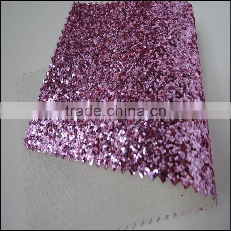 OEM ODM accepted shiny top sell chunky glitter fabric