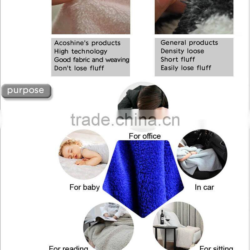 bear sheep embroidery new design comfortable flannel baby blanket