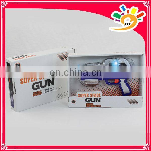 New design B/O plastic space toys gun with music and light