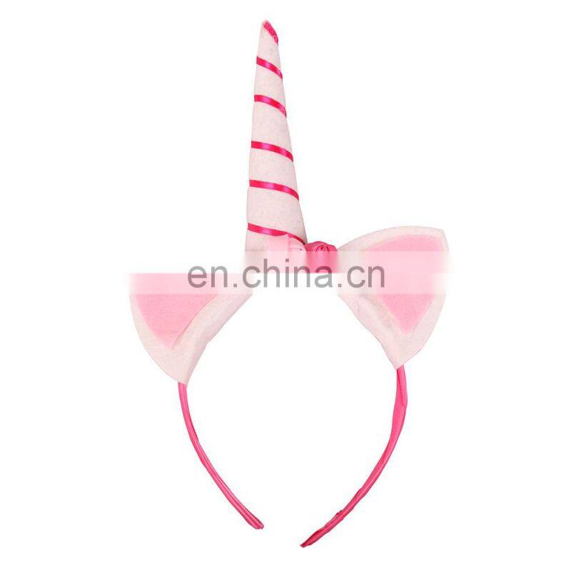 New products halloween headdress cute holographic unicorn headband Pony cosplay antenna headband for kids MFJ-0068