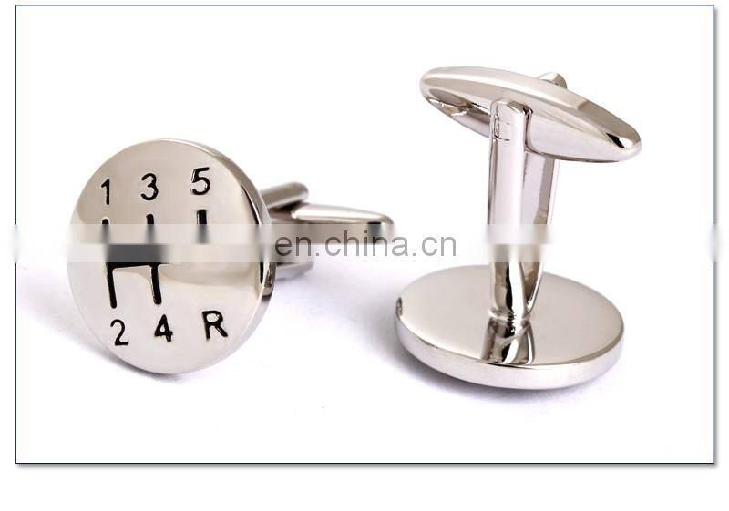 Hot Sale Silver Car gears Men Cufflinks